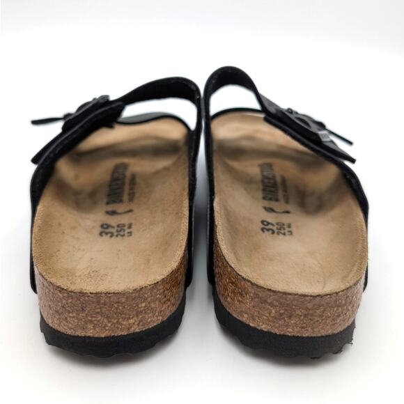 Birkenstock Arizona Birko-Flor Slide Sandals Unisex Black Size USW8/M6 EU39 - Picture 4 of 11